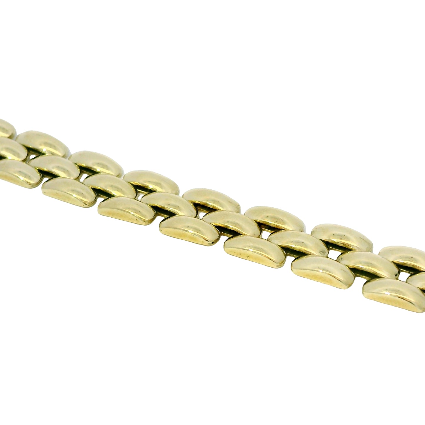 14k Yellow Gold Panther-Style Link Bracelet