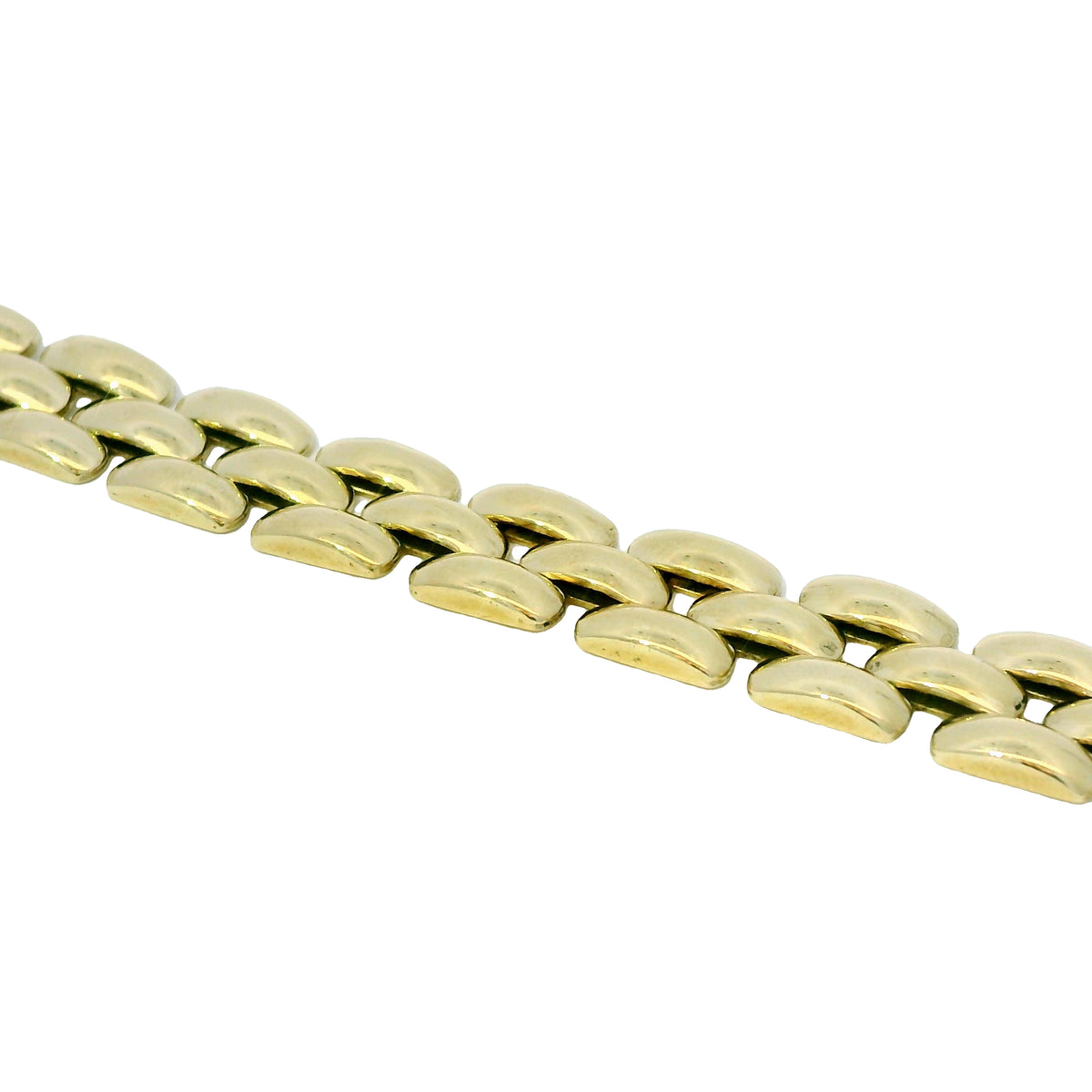 14k Yellow Gold Panther-Style Link Bracelet