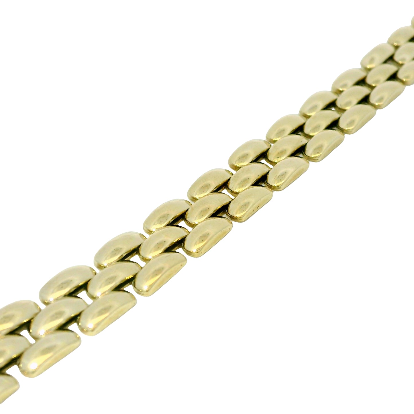 14k Yellow Gold Panther-Style Link Bracelet