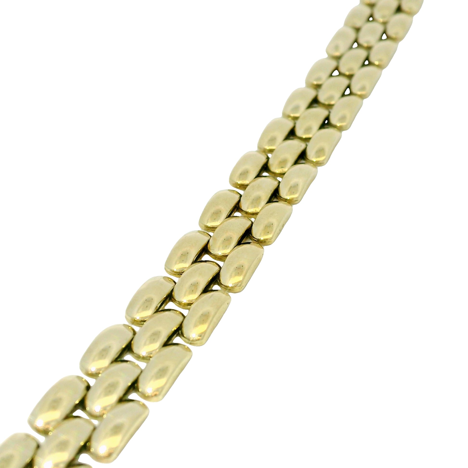 14k Yellow Gold Panther-Style Link Bracelet