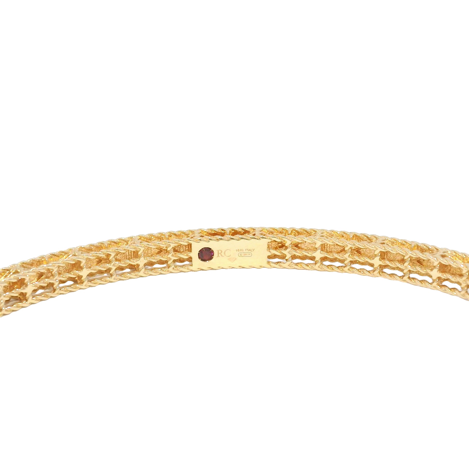 Roberto Coin 18k Rose Gold Symphony Princess Diamond Hinged Bracelet