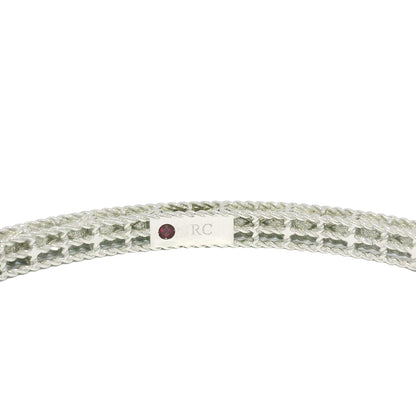 Roberto Coin 18k White Gold Symphony Princess Diamond Hinged Bracelet