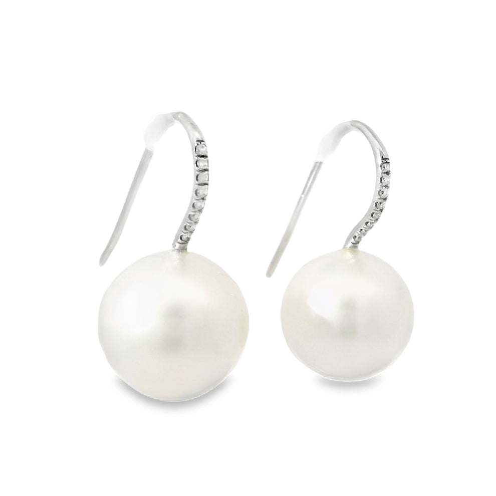 EARRINGS WITH SOUTH SEA PEARL DROPS