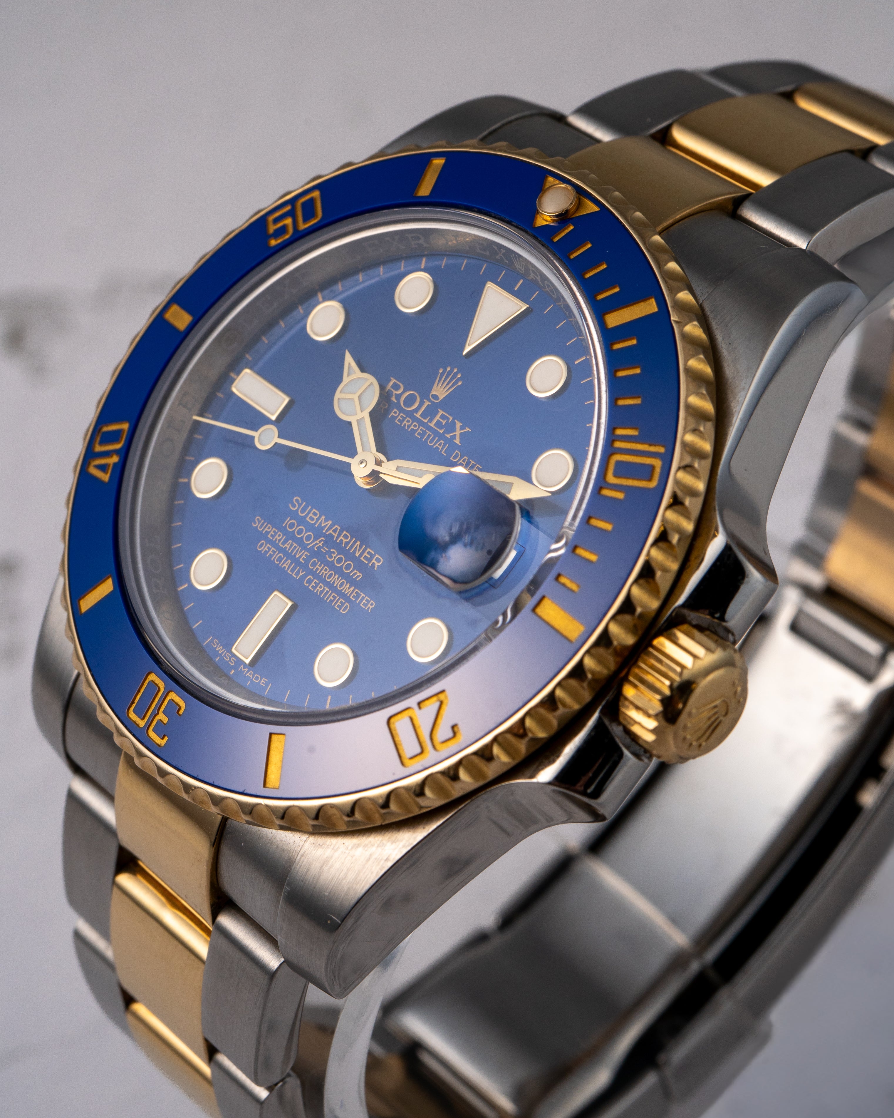 Rolex 116613LB Submariner 18K Yellow Gold & Stainless Steel 40mm Watch