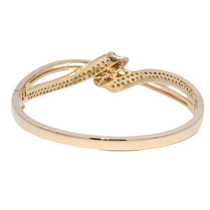 Le Vian 14k Rose Gold Chocolate & White Diamond Bangle Bracelet