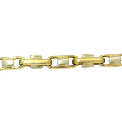 14k Two-Tone Gold Interlocking Link 20" Chain Necklace