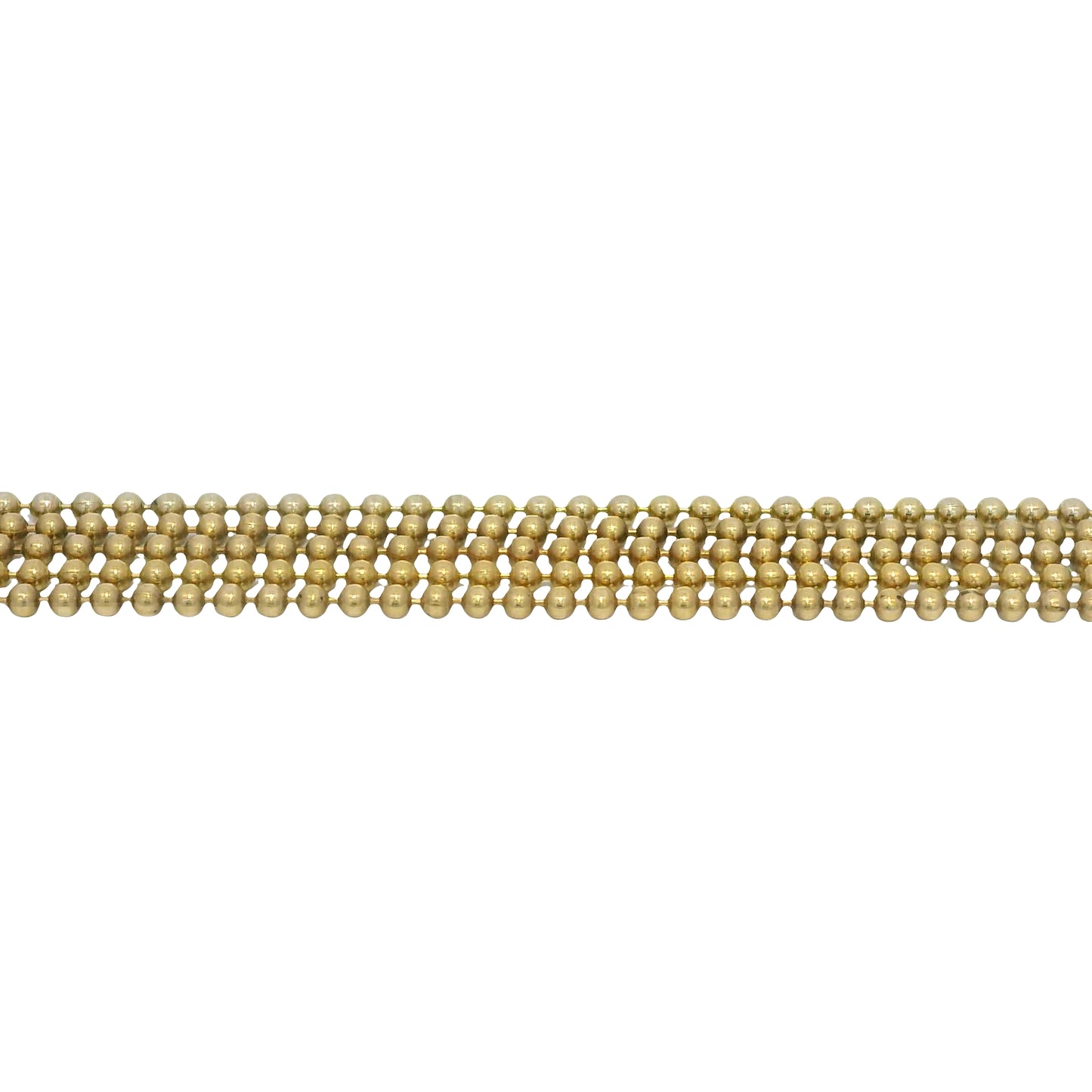 14k Yellow Gold 5-Strand Ball/Beaded Chain Necklace