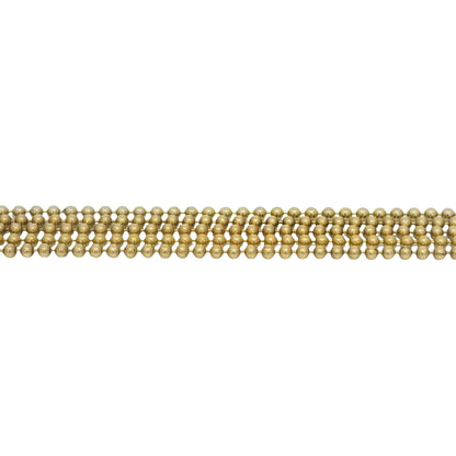 14k Yellow Gold 5-Strand Ball/Beaded Chain Necklace