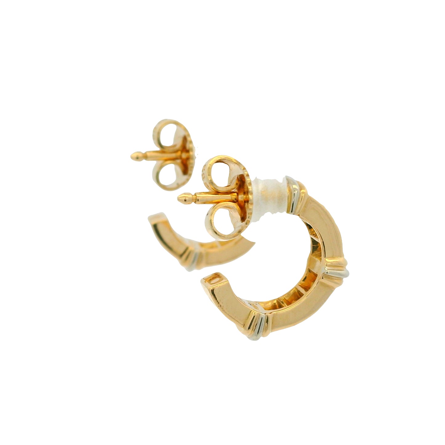 Cartier 18k Yellow Gold Diamond Contessa Small Hoop Earrings