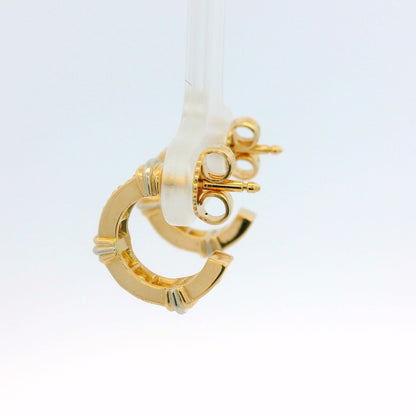 Cartier 18k Yellow Gold Diamond Contessa Small Hoop Earrings