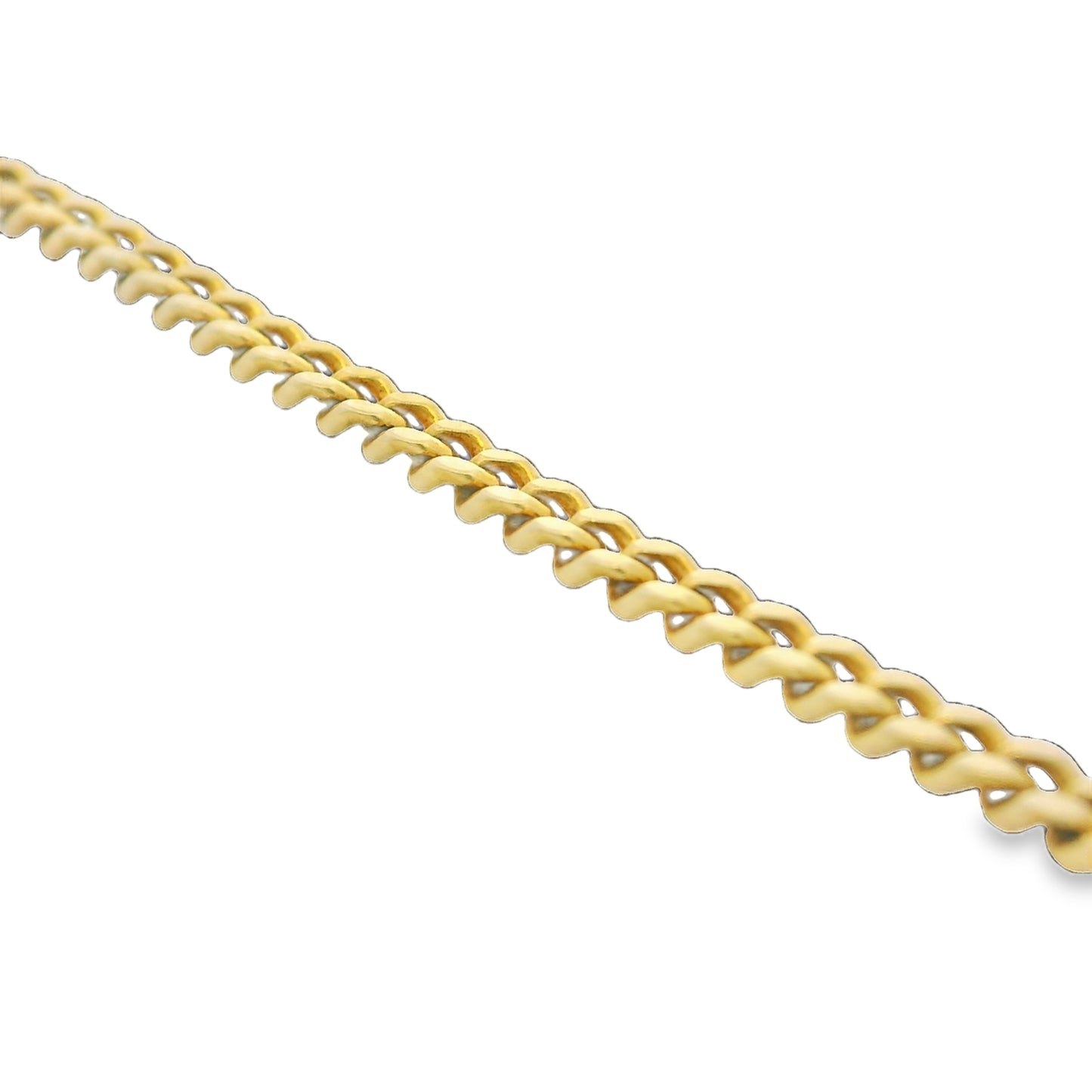 14k Yellow Gold Thin 2.2mm Cuban Link Chain Necklace