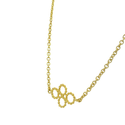 18k Yellow Gold Circle Ball Link Extra Long 36" Necklace