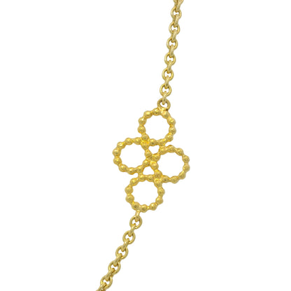 18k Yellow Gold Circle Ball Link Extra Long 36" Necklace