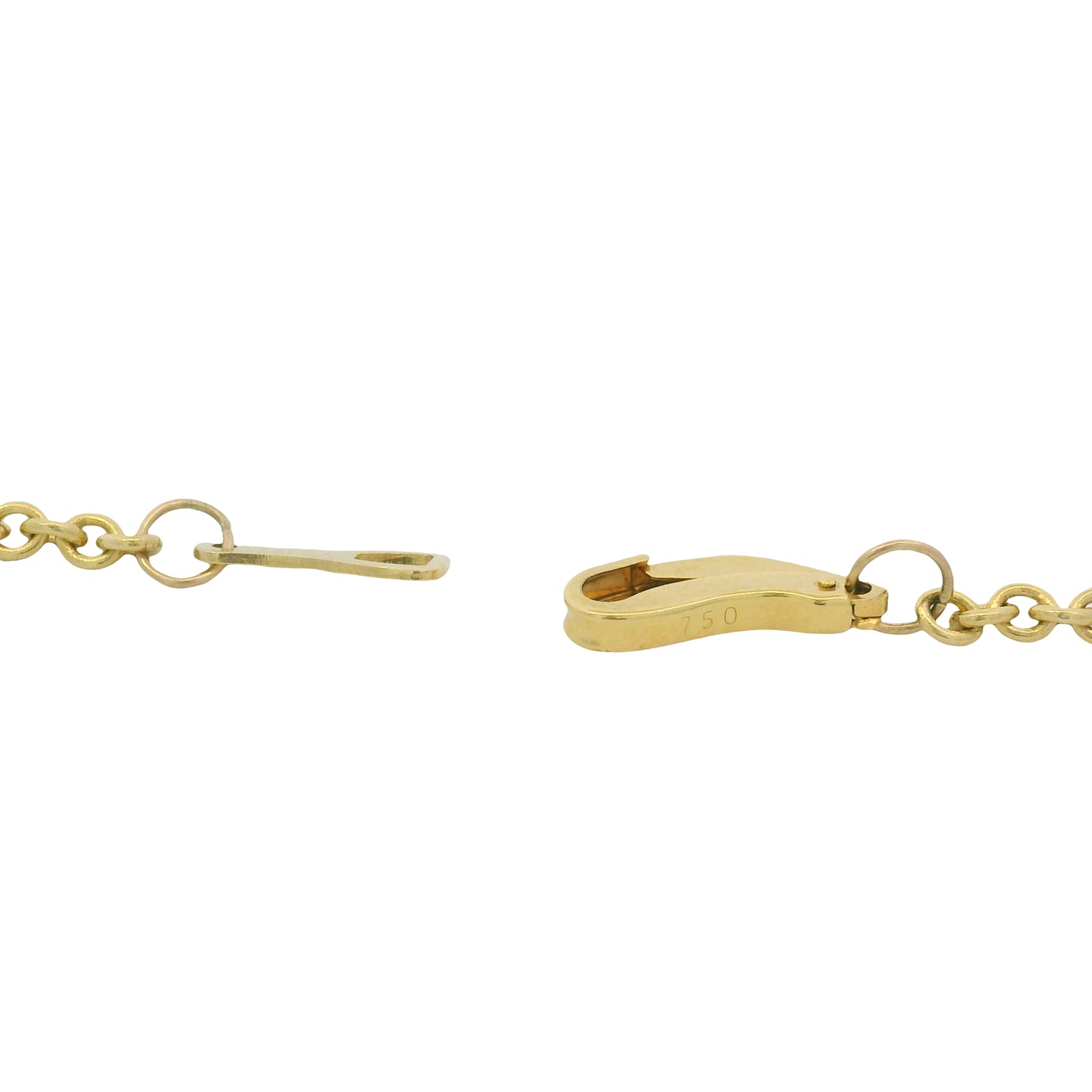 18k Yellow Gold Circle Ball Link Extra Long 36" Necklace