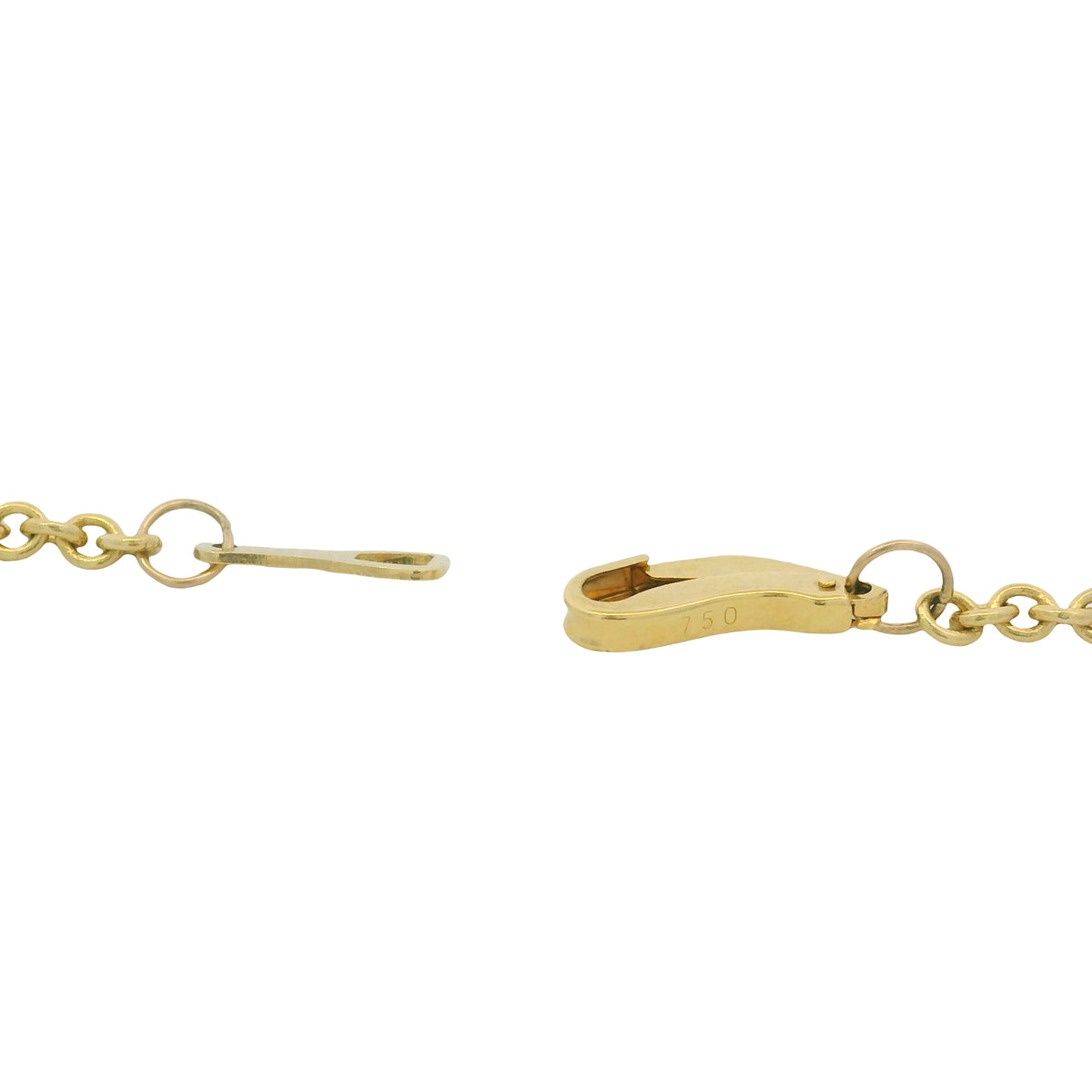 18k Yellow Gold Circle Ball Link Extra Long 36" Necklace — product photo 8