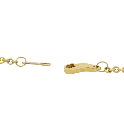 18k Yellow Gold Circle Ball Link Extra Long 36" Necklace