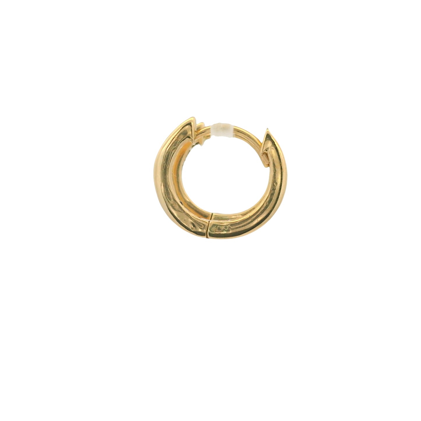 14K Yellow Gold Natural Square Cut Sapphire Huggie Earrings