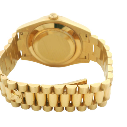 Rolex 218238 Day-Date 18k Yellow Gold Presidential Wave Dial 41mm Watch