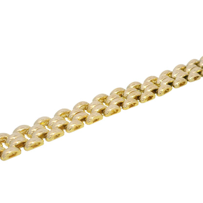 14k Yellow Gold Panther-Style Multi-Row Link Necklace