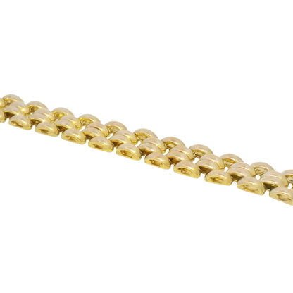 14k Yellow Gold Panther-Style Multi-Row Link Necklace