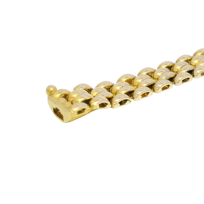 14k Yellow Gold Panther-Style Multi-Row Link Necklace