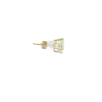 14K Yellow Gold Natural Round Brilliant Cut Diamond Stud Earrings