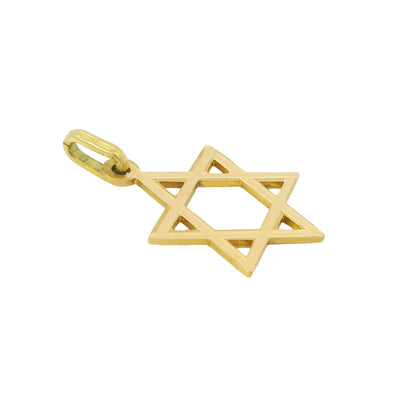 14K Yellow Gold Small Star of David Pendant