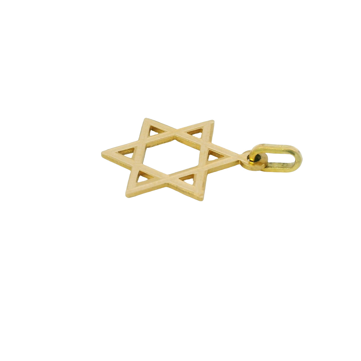 14K Yellow Gold Small Star of David Pendant
