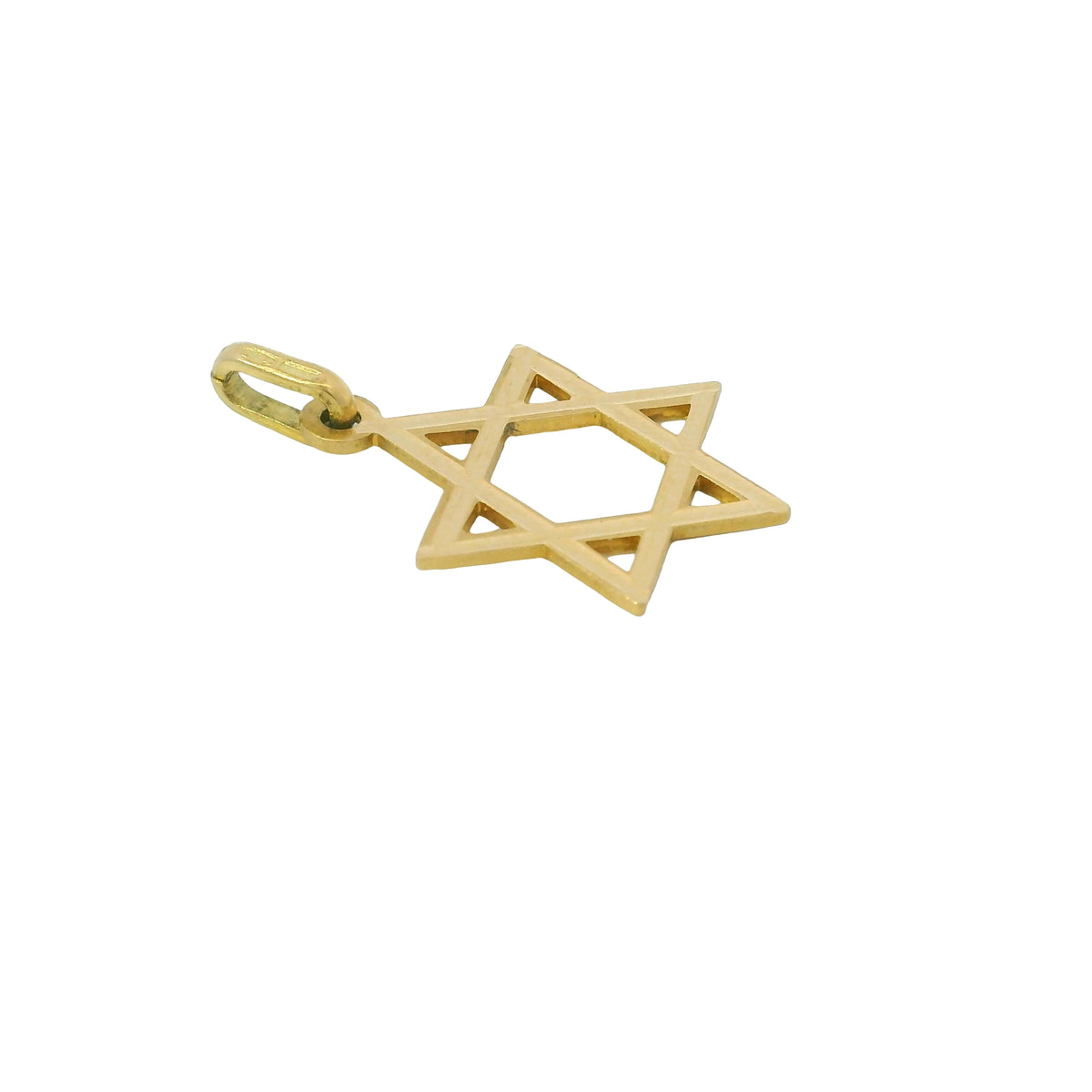 14K Yellow Gold Small Star of David Pendant