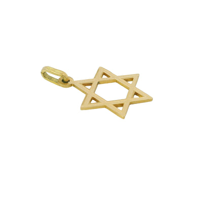 14K Yellow Gold Small Star of David Pendant
