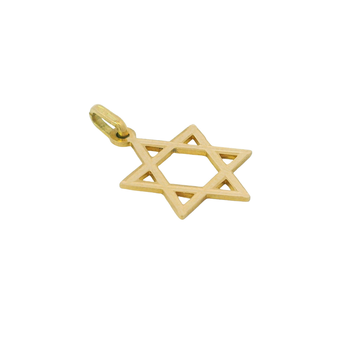 14K Yellow Gold Small Star of David Pendant