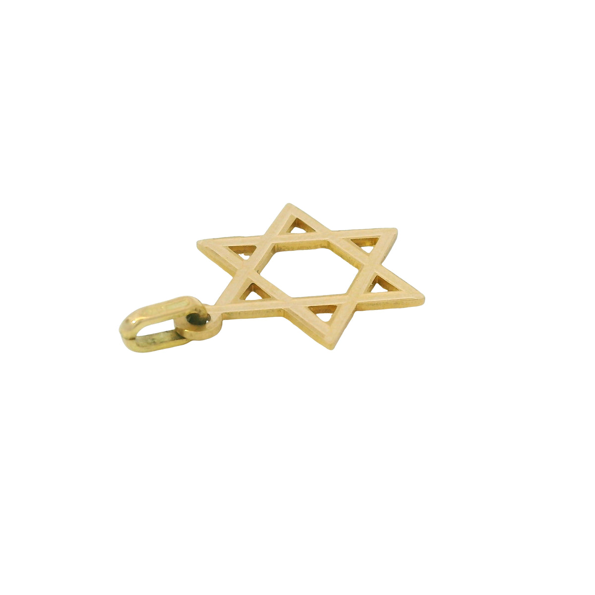 14K Yellow Gold Small Star of David Pendant