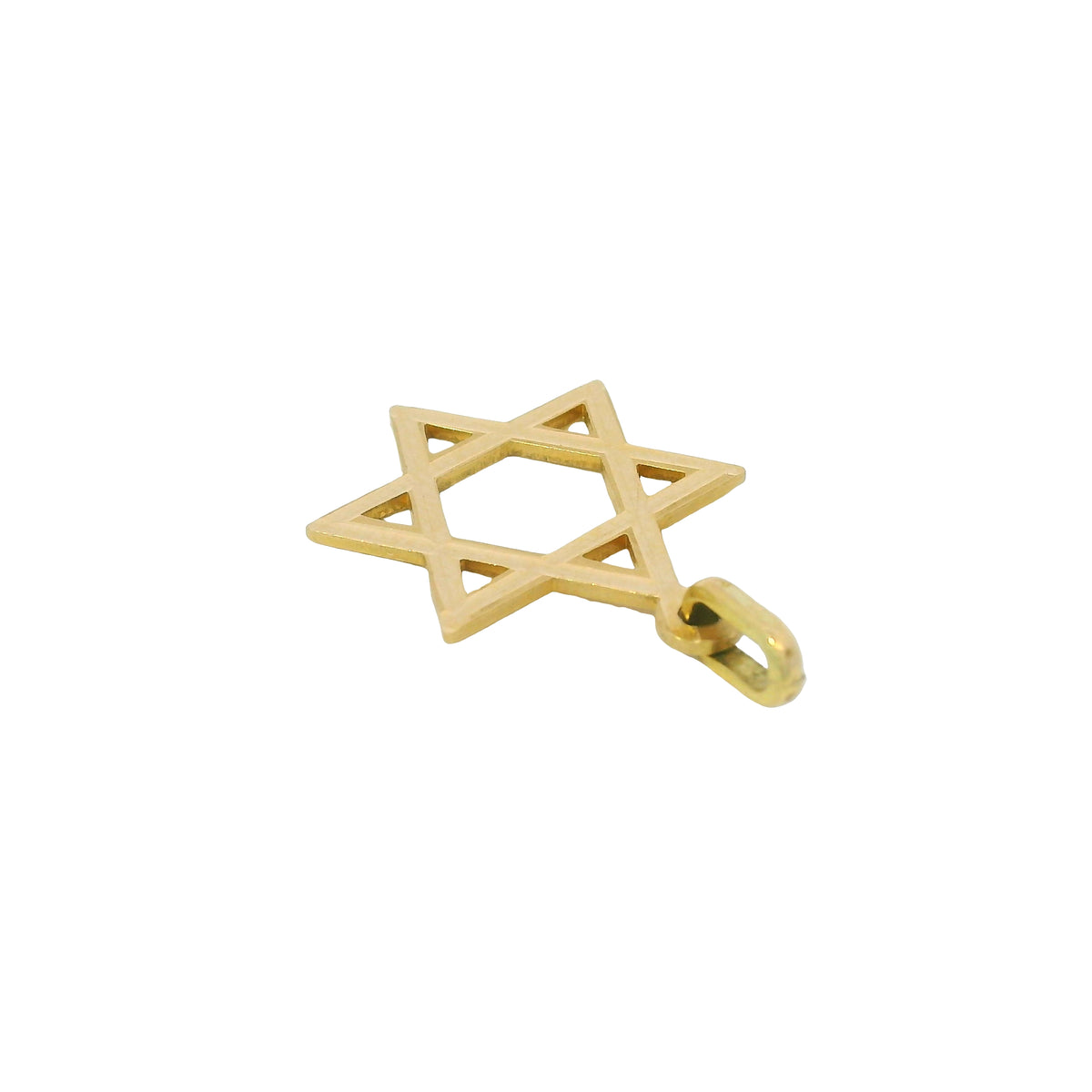 14K Yellow Gold Small Star of David Pendant