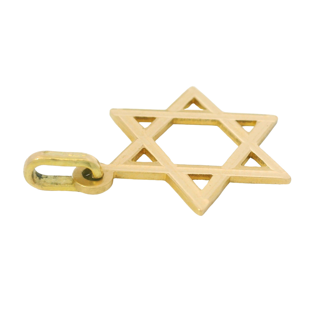 14K Yellow Gold Small Star of David Pendant