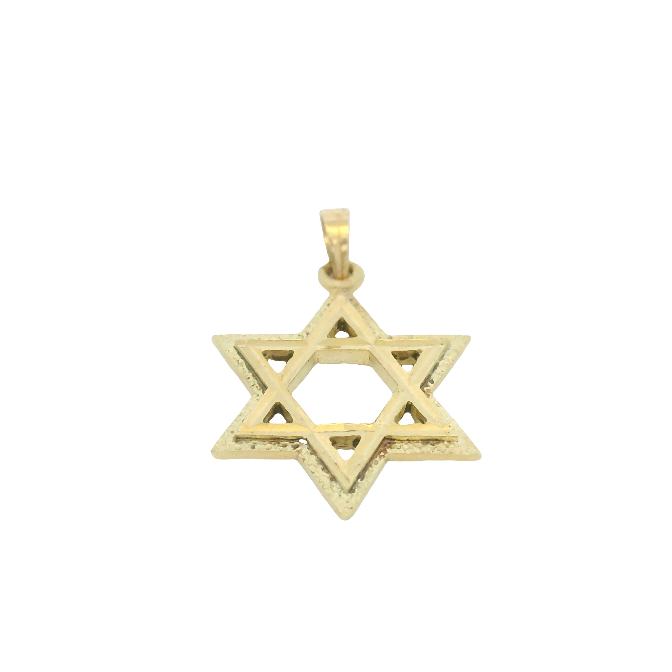 14K Yellow Gold Star Of David Pendant