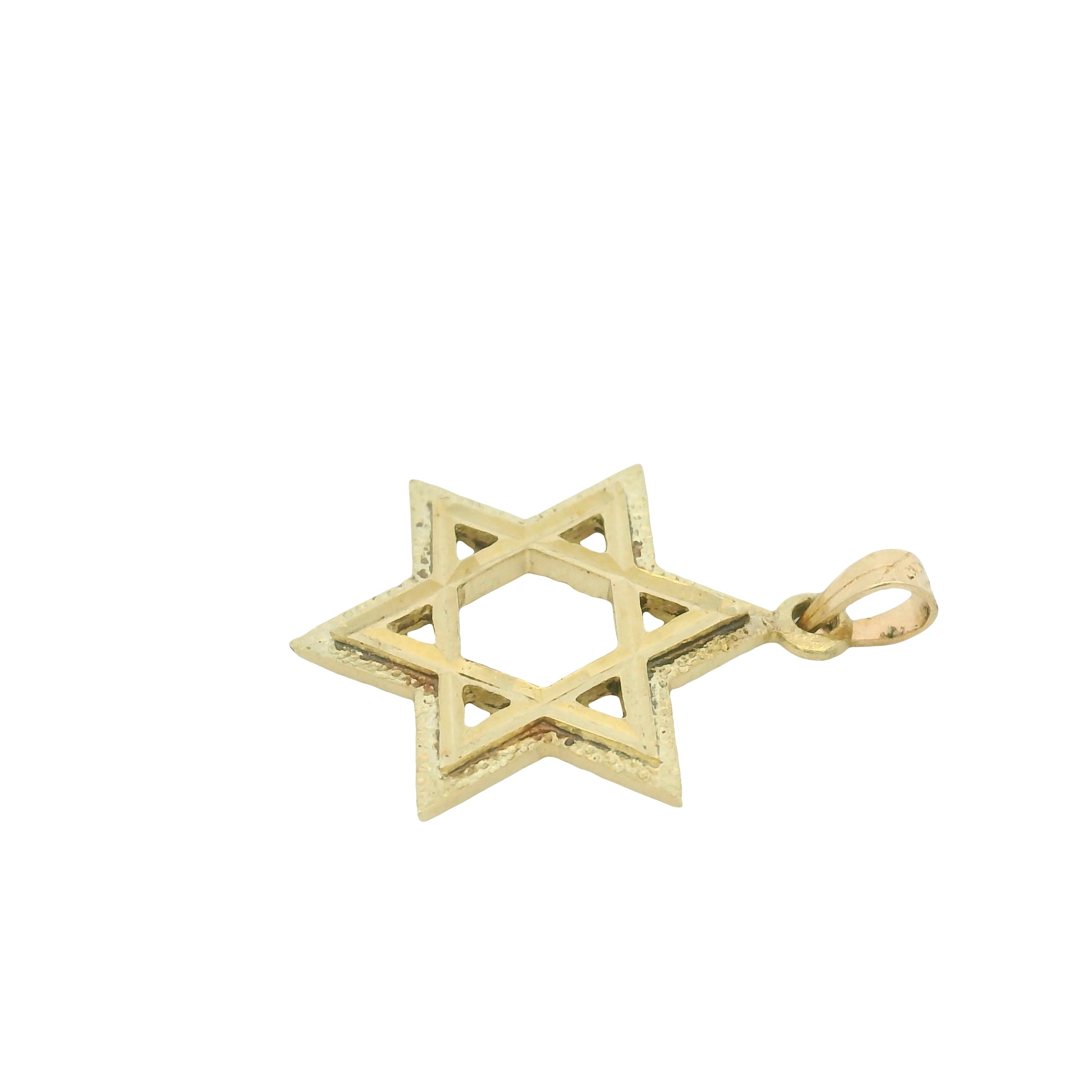 14K Yellow Gold Star Of David Pendant