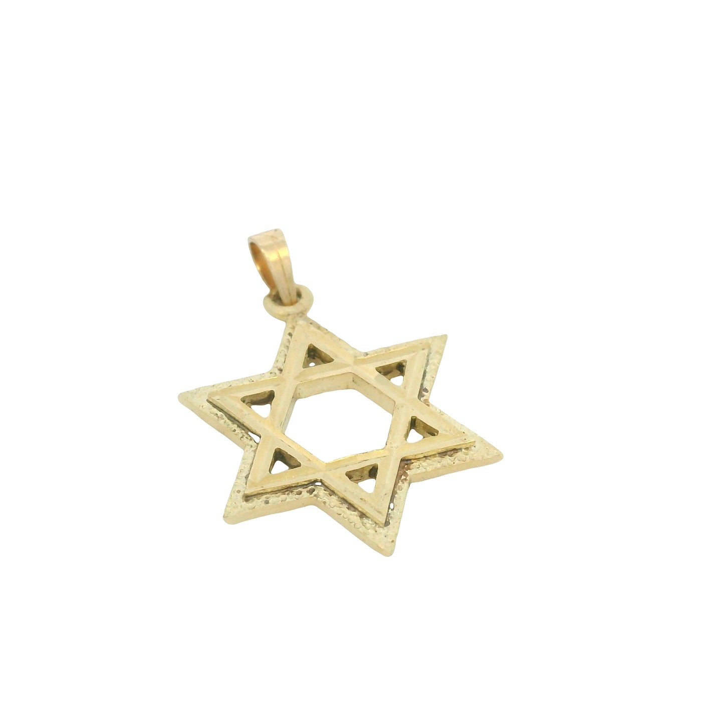 14K Yellow Gold Star Of David Pendant