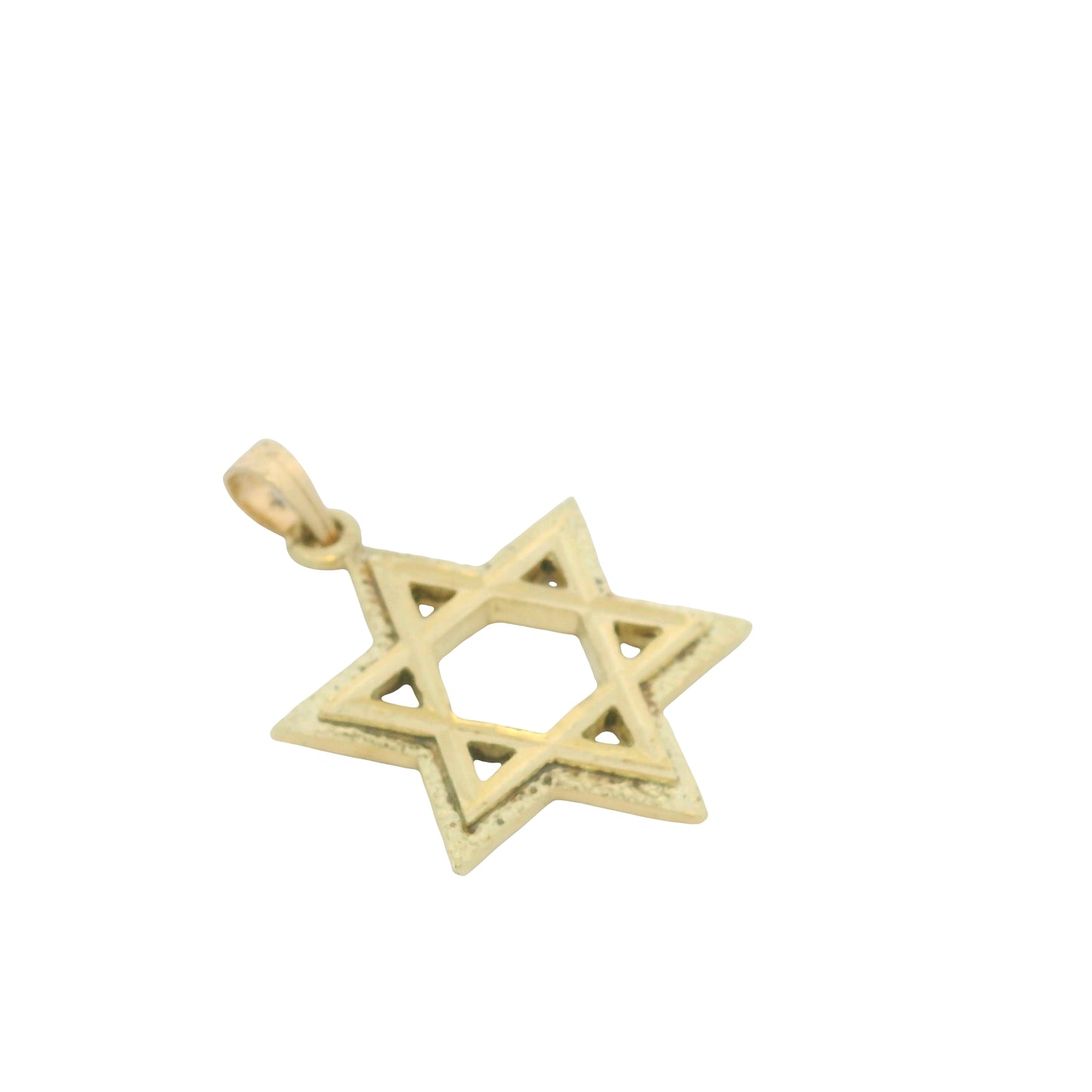 14K Yellow Gold Star Of David Pendant