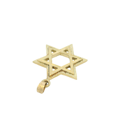 14K Yellow Gold Star Of David Pendant