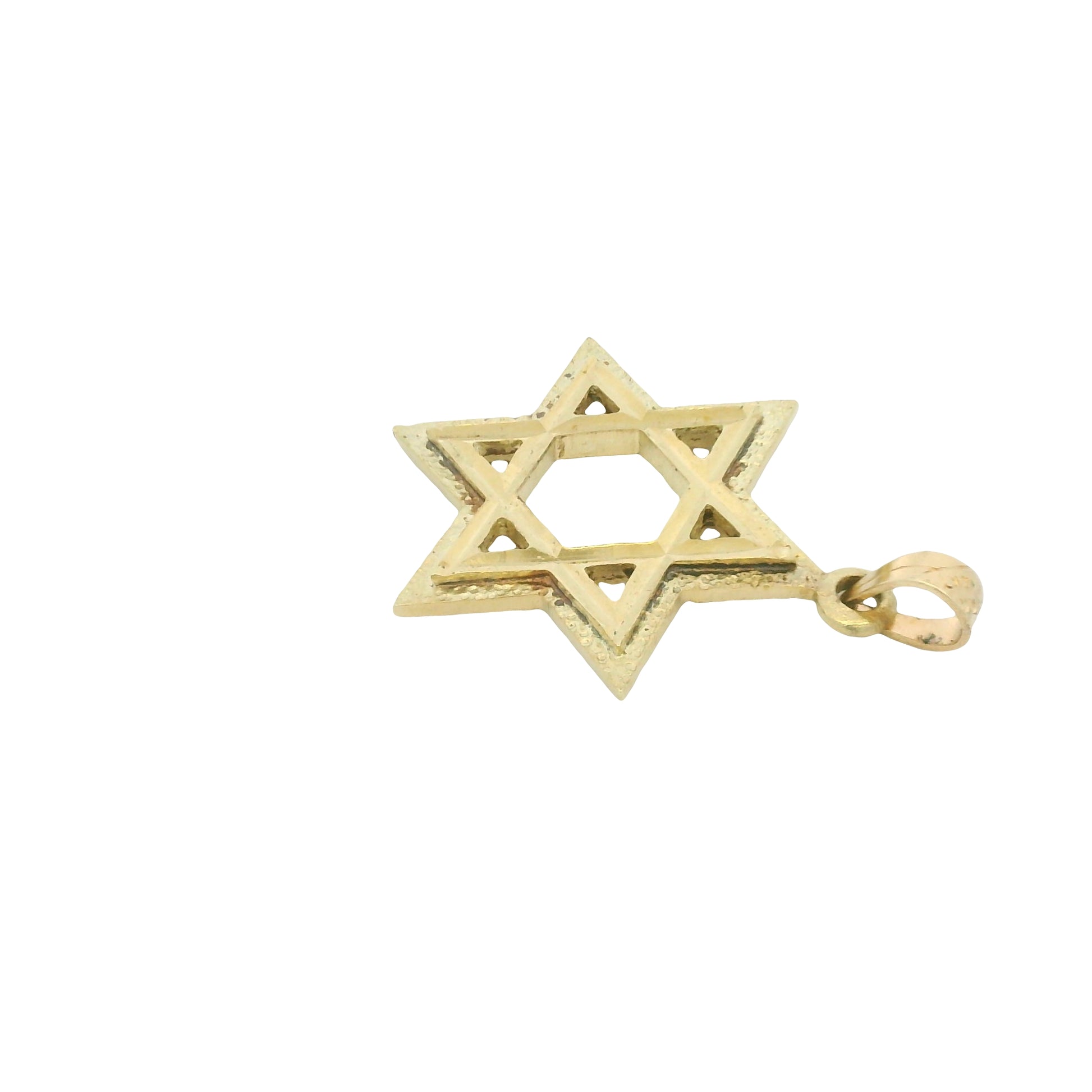 14K Yellow Gold Star Of David Pendant