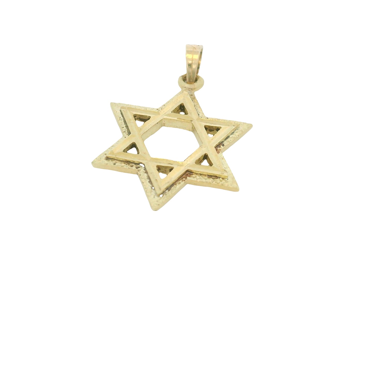 14K Yellow Gold Star Of David Pendant