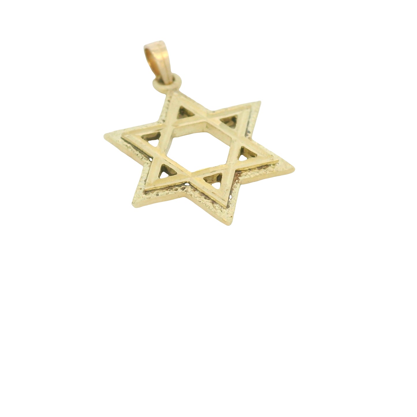 14K Yellow Gold Star Of David Pendant