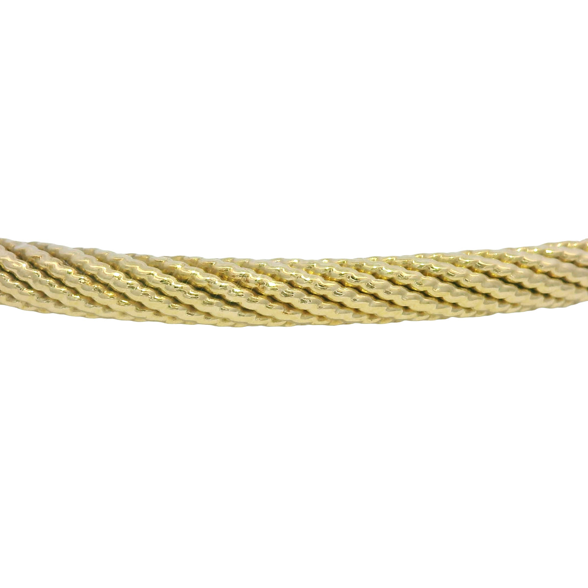 David Yurman 18K Yellow Gold Diamond X Narrow Bangle Bracelet — product photo 7