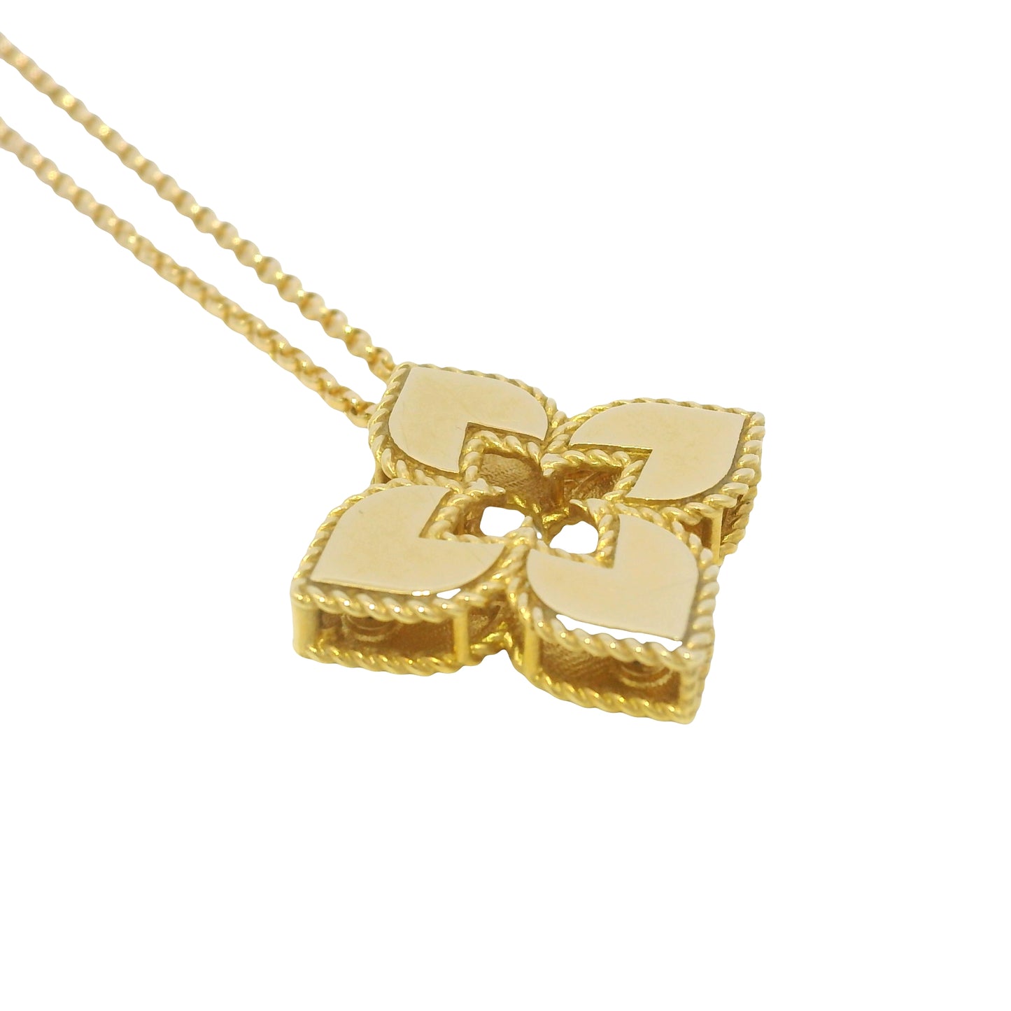 Roberto Coin 18k Yellow Gold Venetian Princess Diamond & Satin Pendant Necklace