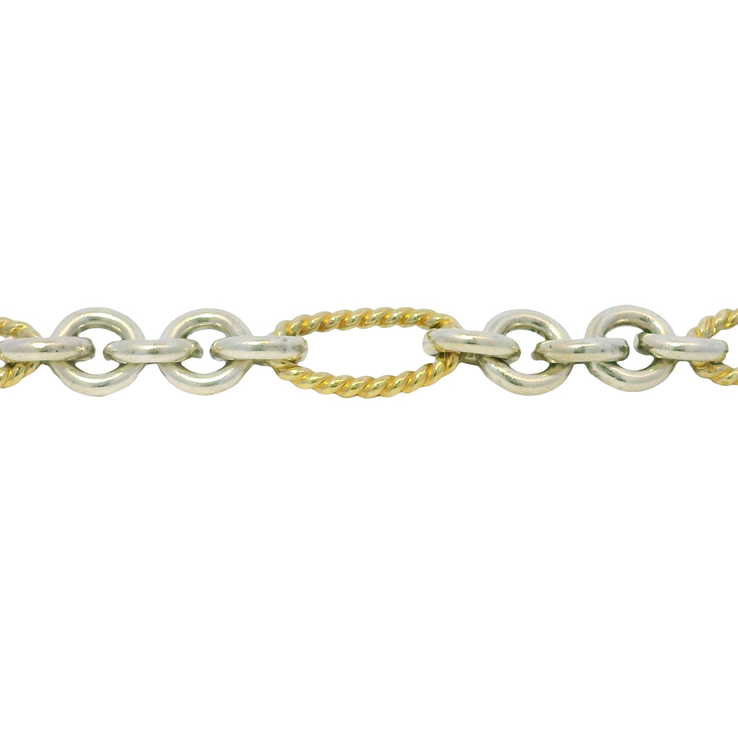 David Yurman 18k Yellow Gold & Silver Cable-Link Toggle Necklace