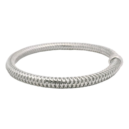Roberto Coin 18k White Gold Primavera Diamond Weave Bangle Bracelet