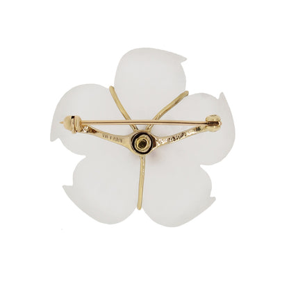 Tiffany & Co. 14k Yellow Gold Diamond and Ruby Brooch Pin