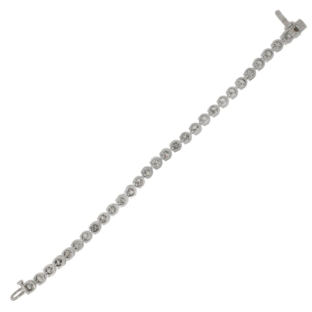 14k White Gold 12.67ctw Diamond Tennis Bracelet