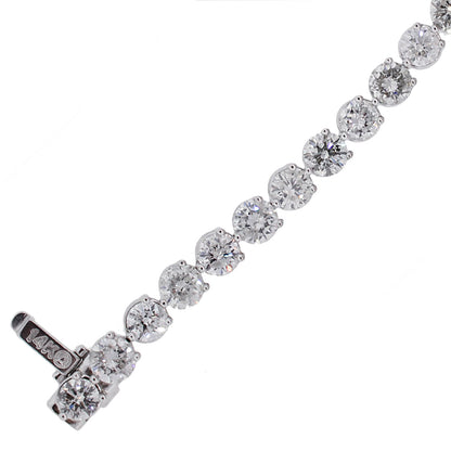 14k White Gold 12.67ctw Diamond Tennis Bracelet