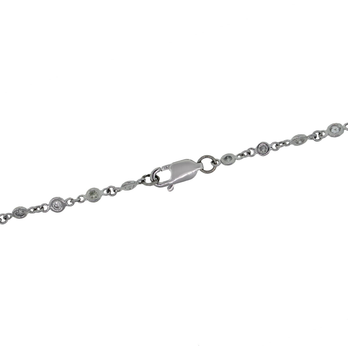 Platinum 2.48ctw 15" Diamonds By The Yard Necklace